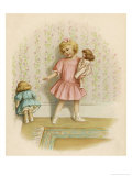 Small Girl Makes One of Her Dolls Stand in the Corner as a Punishment for Misbehaving Giclee Print by Ida Waugh