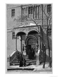 Priests on the Porch Steps of Troitsa Monastery in Russia Giclee Print by Whymper 