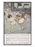 Girls and Boys Come out to Play the Moon Doth Shine as Bright as Day Giclee Print by Dorothy Wheeler