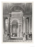 Visitors Climb the Grand Staircase, and What a Nice Surprise They Meet Some Friends! Reproduction procédé giclée par T. Turnbull