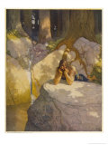 Lancelot is Driven Mad by Guinevere's Anger Giclee Print by Newell Convers Wyeth