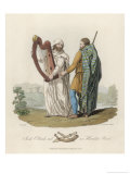 Irish Ottamh and a Heraldic Bard Giclee Print by Charles Hamilton Smith