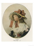 Young Woman Wears a Pretty Straw Hat with a Large Soft Brim and Edged with Lace reproduction procédé giclée par William Ward
