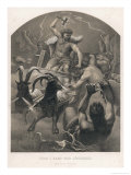 The God Thor Fights the Giants reproduction procédé giclée par M.e. Winge