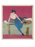 Her Dachshund is Proposing a Walk Giclee Print by Gerda Wegener