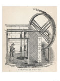 Water-Wheel and Bucket Pump Giclee Print