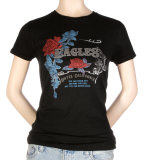 Women's: The Eagles - Vintage w/Foil Rose Crest Camisetas