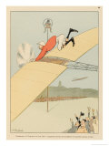 Racegoers Will Find That Airborne Jockeys Will Bring a New Dimension of Excitement to Their Sport reproduction procédé giclée par Joaquin Xaudaro