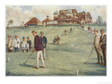 Golfers Golfing at the Royal Sydney Golf Club Links Giclee Print by Percy F.s. Spence