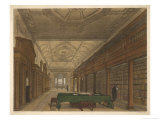 The Interior of Christ Church Library Oxford Showing Ceiling to Floor Bookshelves Giclee Print by J.c. Stadler