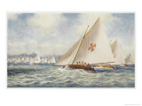 Sailing in Sydney Harbour Australia, The Mosquito Fleet Giclee Print by Percy F.s. Spence