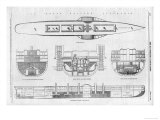 Plans and Cross-Sections of Brunel's Steamship the Great Eastern Giclee Print