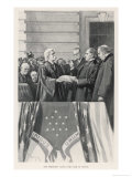 William Mckinley Takes the Oath of Office as 25th President Giclee Print by Thulstrup 