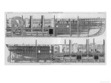Longitudinal Sections of Brunel's Leviathan Steamship Otherwise Known as the Great Eastern Giclee Print