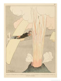 Flying Over Volcano Giclee Print by Joaquin Xaudaro