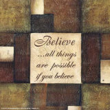 Words to Live By, Believe Posters van Maria Girardi