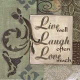 Words to Live By, Live Laugh Love Plakaty autor Smith-Haynes