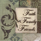 Words to Live By, Faith Family Friends Láminas por Smith-Haynes
