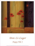 Coquelicots I Affiche par Don Li-Leger