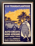 North African Michelin Tire Tour Prints by Bernard Villemot