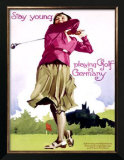 Golf in Germany Art by Ludwig Hohlwein