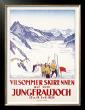Switzerland, VII Summer Glacier Ski Prints by Emil Cardinaux