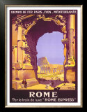 French Railway Travel, Rome Express Poster