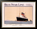 Blue Star Line Prints by Norman Wilkinson