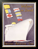 Swedish American Ocean Line Prints
