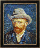 Self Portrait in Grey Felt Hat Affiches par Vincent van Gogh