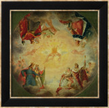 Glory of St. Genevieve, study for the cupola of the Pantheon, c.1812 Stampe di Antoine-Jean Gros