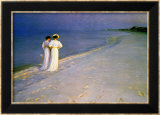 Summer Evening on the Skagen Southern Beach with Anna Ancher and Marie Kroyer, 1893 Poster von Peder Severin Kröyer