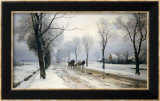 An Extensive Winter Landscape with a Horse and Cart, 1882 Affiches par Anders Andersen-Lundby