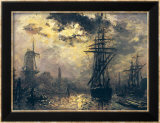 View of the Port, or the Windmills in Rotterdam, 1870 Stampe di Johan-Barthold Jongkind View of the Port, or the Windmills in Rotterdam, 1870 Stampe di Johan-Barthold Jongkind