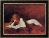 La liseuse Affiches par Jean-Jacques Henner