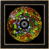 Detail of a "Nasturtium" Leaded Glass and Bronze Table Lamp Prints by Tiffany Studios 