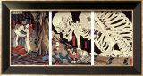 Mitsukini Defying the Skeleton Spectre, circa 1845 Affiches par Kuniyoshi 