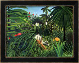 Jaguar Attacking a Horse, 1910 Posters par Henri Rousseau