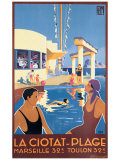 La Ciotat, Plage reproduction procédé giclée par Dabo 