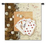 Playing Cards and Dice Wall Tapestry by Fabrice De Villeneuve