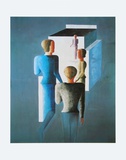 Four Figures and Cube, 1928 Prints by Oskar Schlemmer