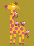 Nathalie Choux - The Giraffe and the Monkeys - Sanat Nathalie Choux - The Giraffe and the Monkeys - Sanat