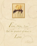 Inspirational Iris III Print van Cheri Blum
