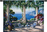 Mediterranean Terrace Wall Tapestry by Sung Kim
