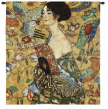 Mujer con abanico TAPIZ DE PARED por Gustav Klimt Mujer con abanico TAPIZ DE PARED por Gustav Klimt