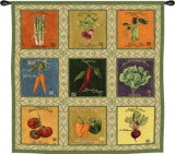 Vintage Veggies Tapestry Wall Tapestry
