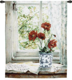 Les Pavots Wall Tapestry by Fabrice De Villeneuve