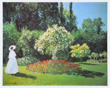 Jeanne Marguerite Lecadre in Her Garden, 1866 Prints by Claude Monet