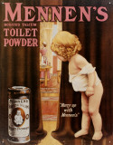 Mennen's Toliet Powder Tin Sign