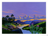 Purple Thistle Stampa giclée di Brian Sweet